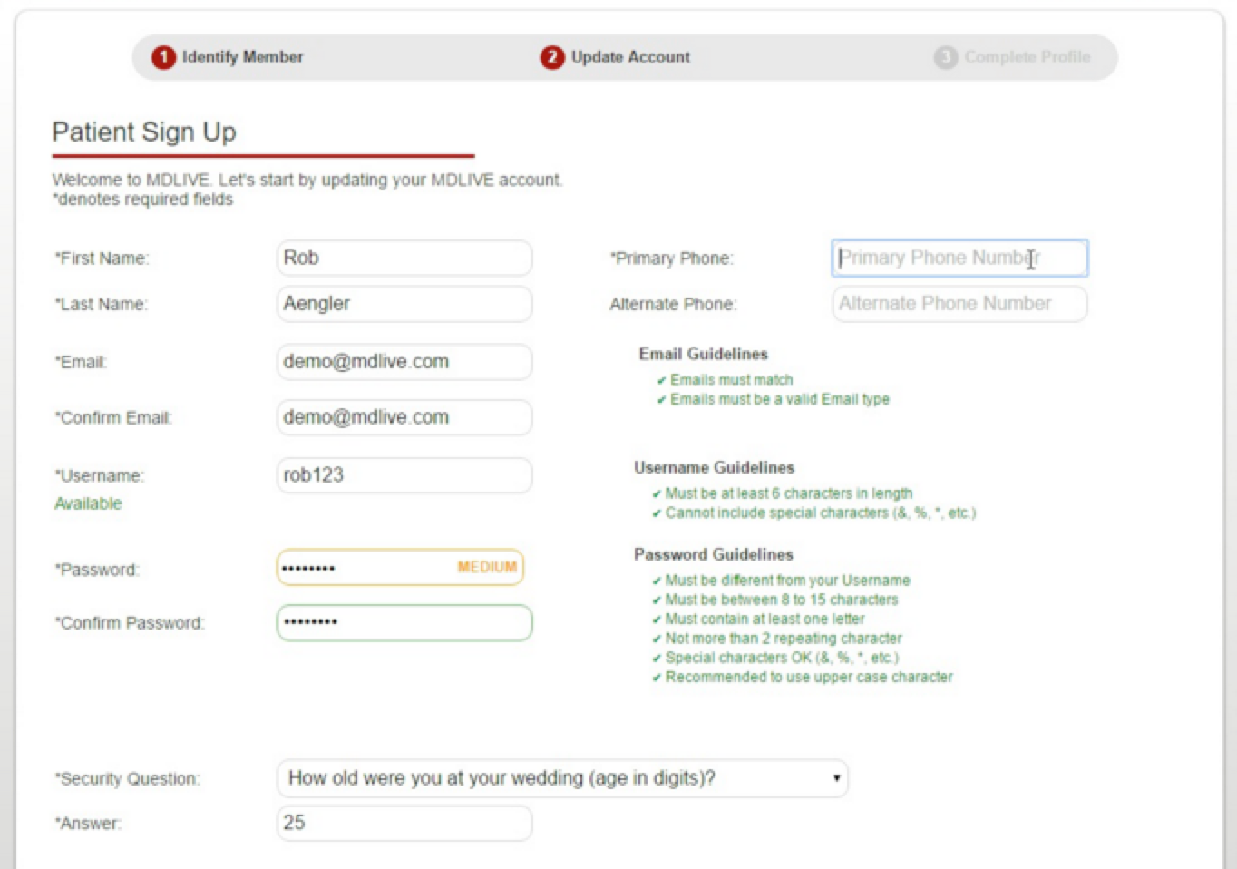 MDL Patient Registration MDL Patient Registration