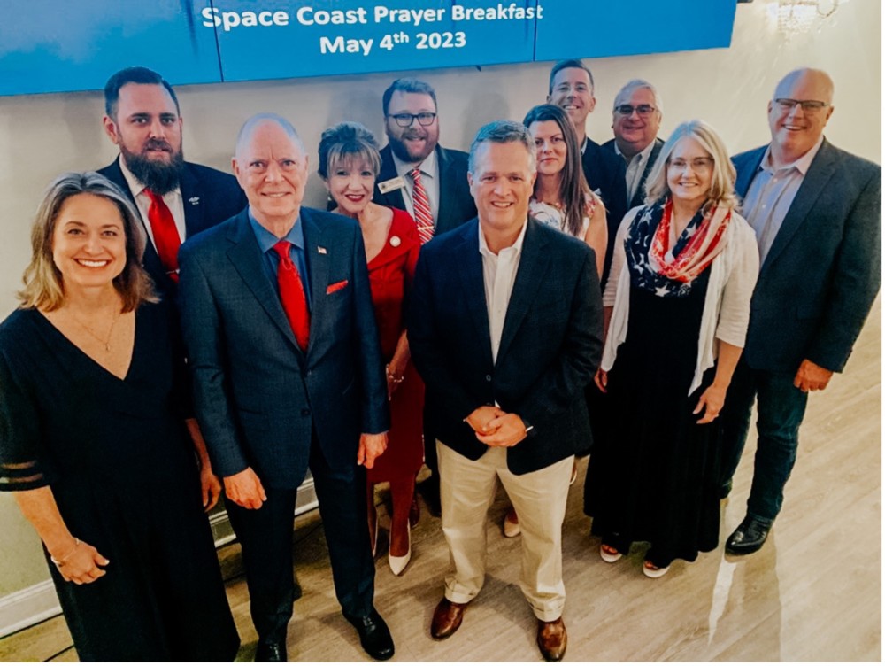 Christian Care Ministry/Medi-Share participates in the National Day of Prayer by sponsoring Space Coast Prayer Breakfast and hosting an employee event